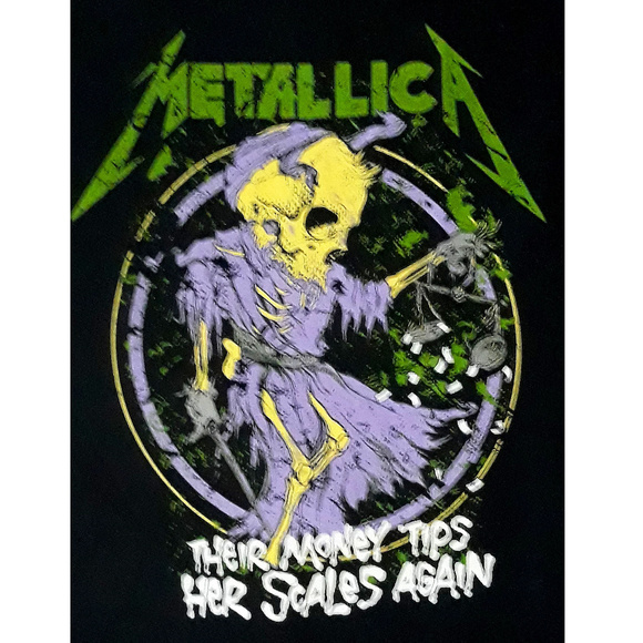 Metallica Their Money Tips Her Scalest metal rock Official  T-Shirt L NWT - Picture 2 of 3